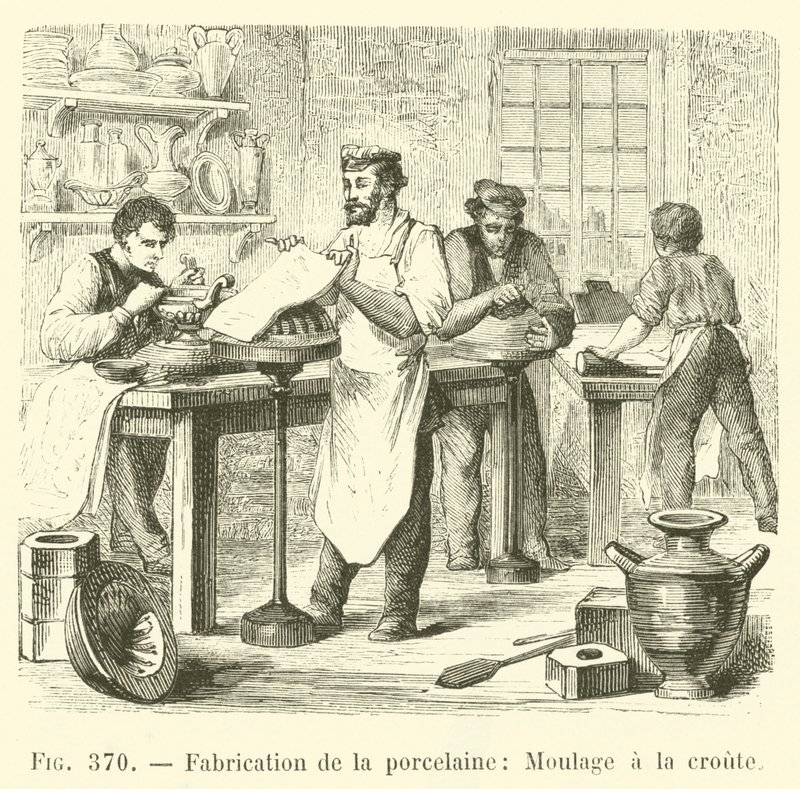 Porcelain Manufacturing, Molding the Crust by French School