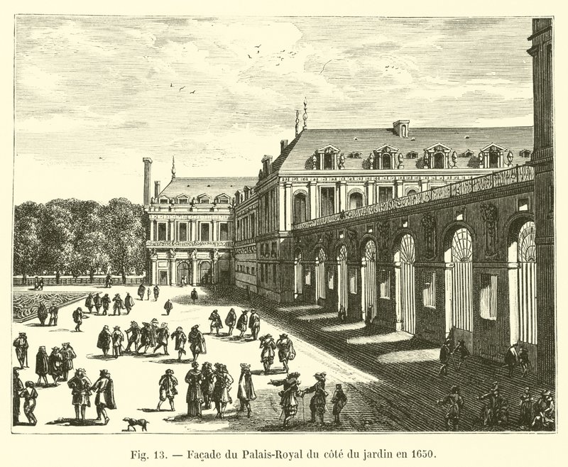 Facade of the Palais-Royal on the Garden Side in 1650 by French School