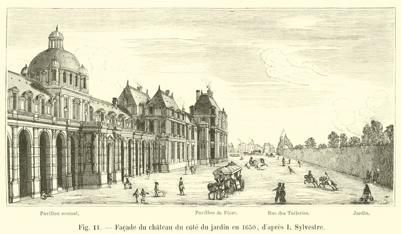 Facade of the Castle from the Garden Side in 1650, after I. Sylvestre by French School