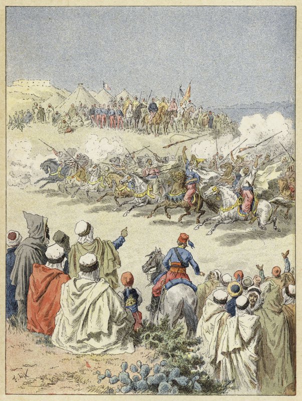 Fantasia, traditional Berber display of horsemanship, North Africa by French School