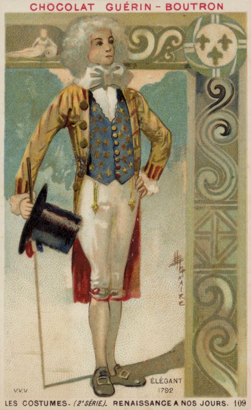 Fashionably Dressed Man, 1792 by French School