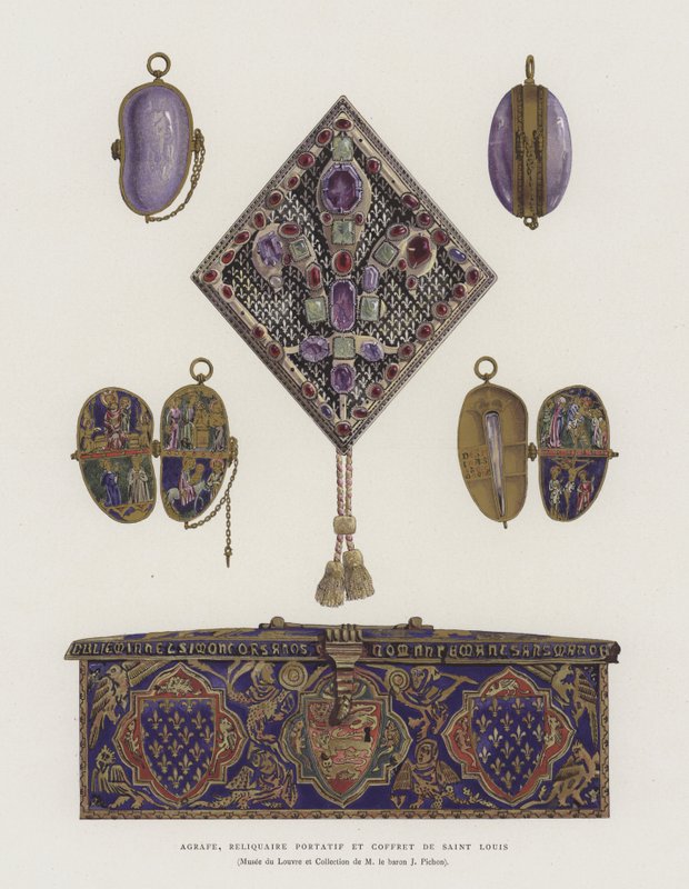 Fastening, Portable Reliquary and Casket of St Louis (Louis IX of France) by French School