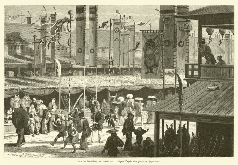 Banner Festival (engraving) by French School