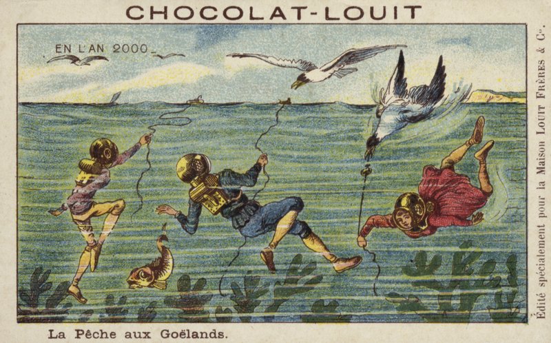 Fishing for Seagulls in the Year 2000 by French School