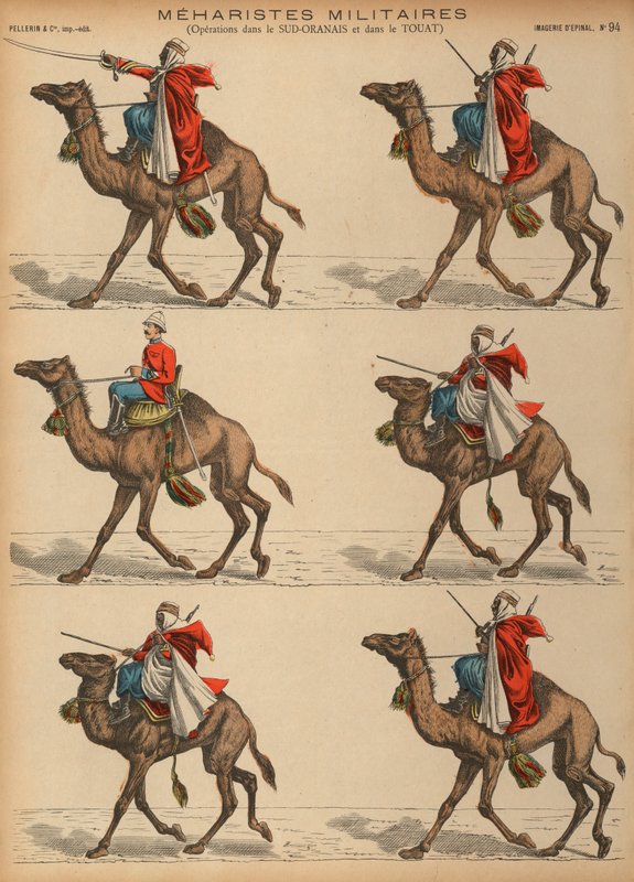 French Army Meharistes (Camel Cavalry) in Algeria by French School