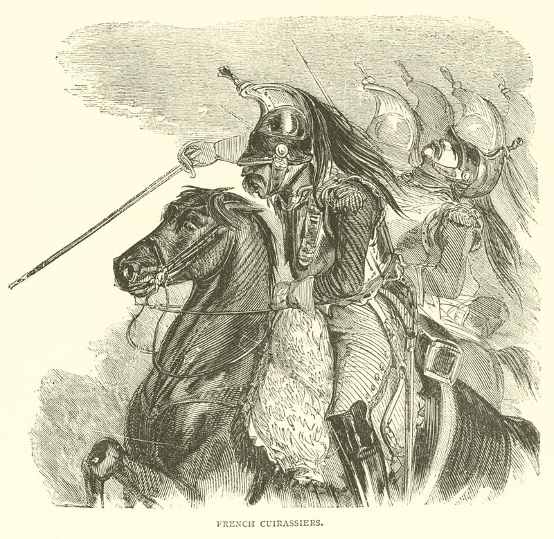 French Cuirassiers (engraving) by French School