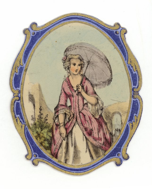 French Lady with parasol by French School