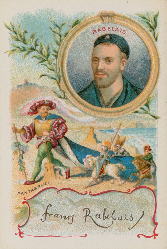 French Renaissance writer Rabelais with his character Gargantua by French School
