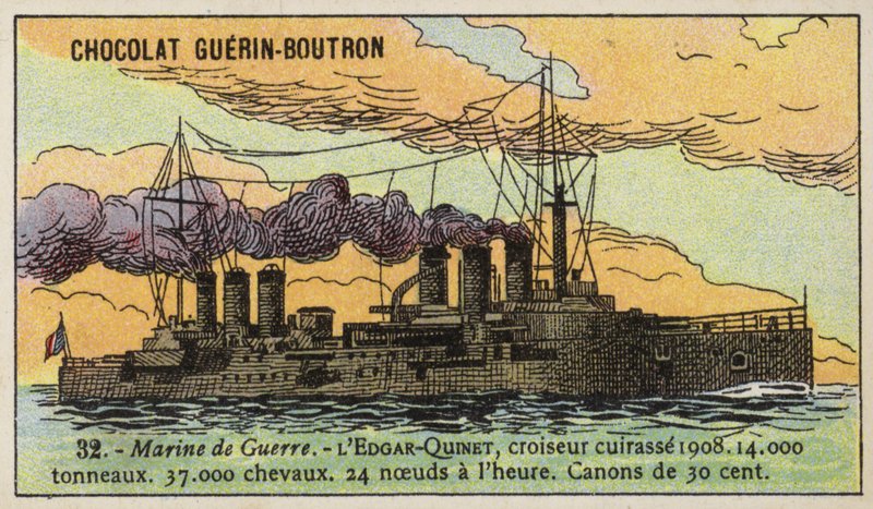 French armoured cruiser Edgar Quinet by French School