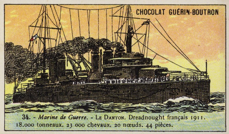 French Battleship Danton by French School