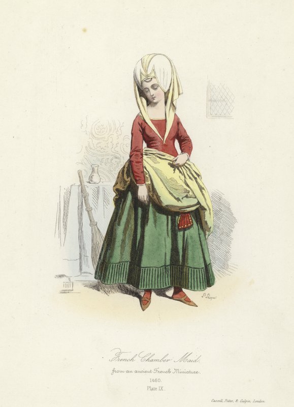 French Chamber Maid, 15th Century by French School