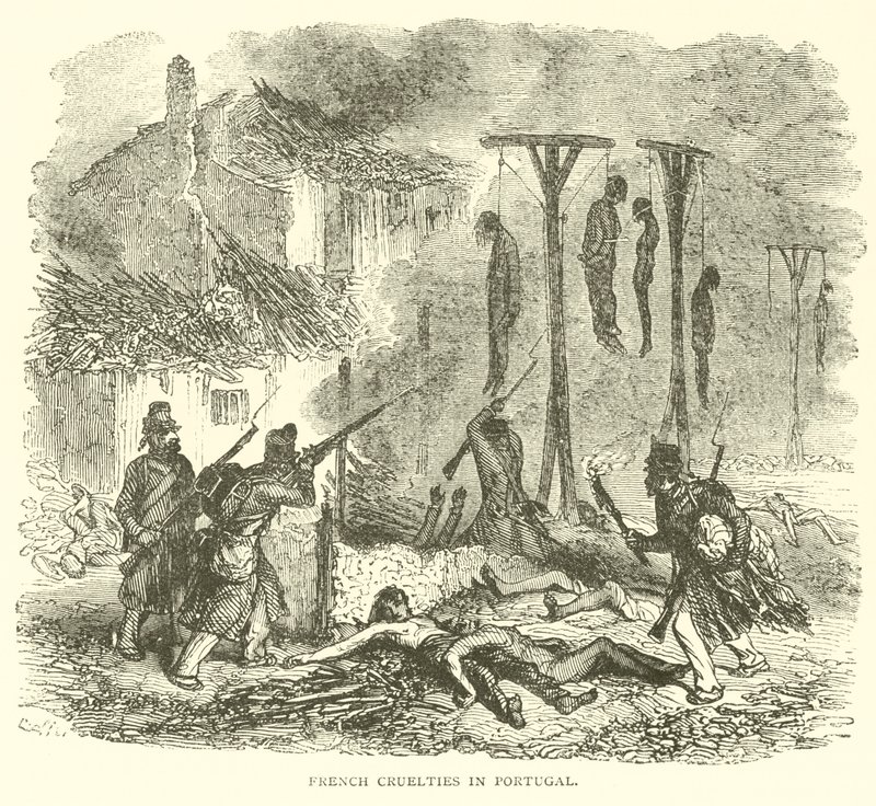 French cruelties in Portugal by French School