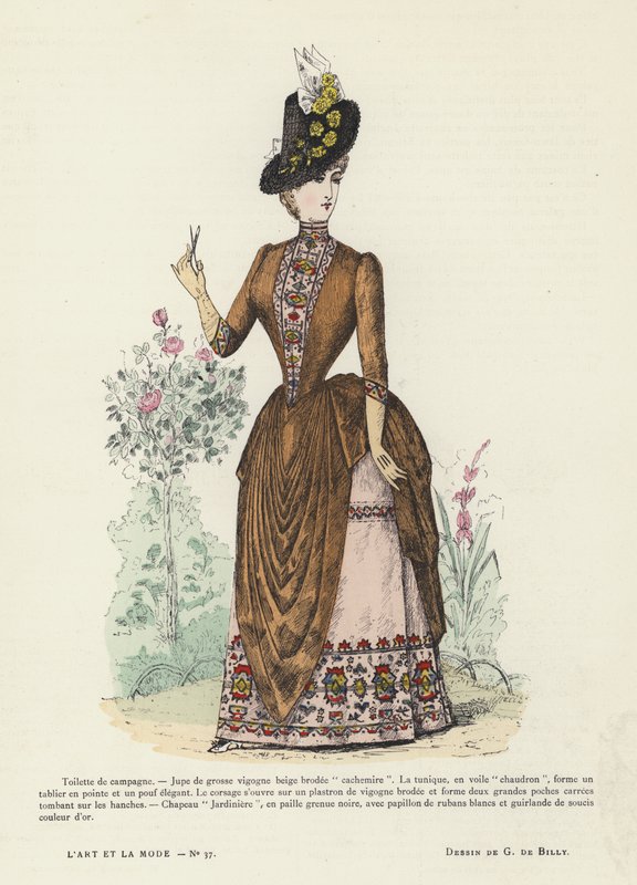 French Fashion Plate, 1885-86 by French School