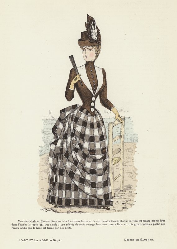 French Fashion Plate, 1885-86 by French School