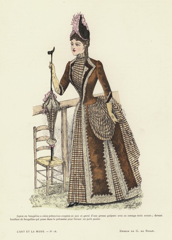 French Fashion Plate, 1885-86 by French School