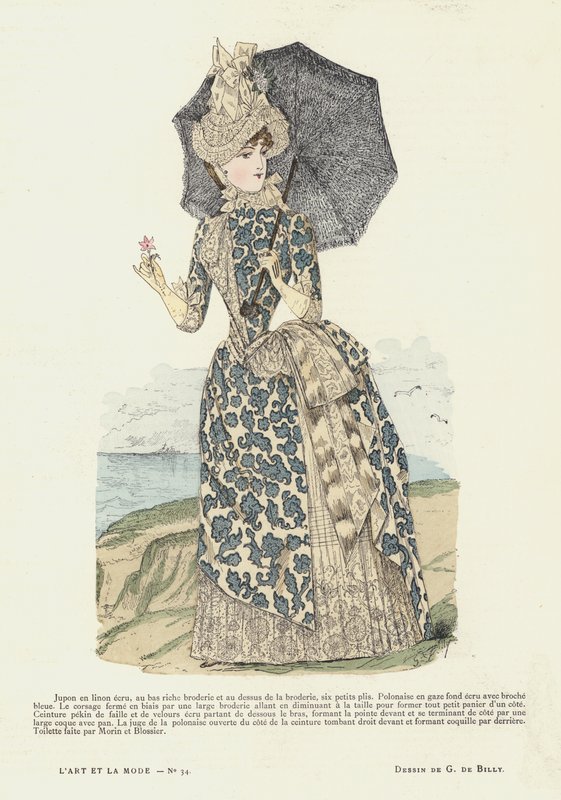 French Fashion Plate, 1885-86 by French School