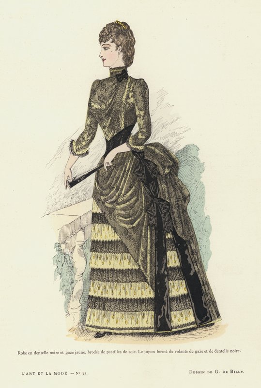 French Fashion Plate, 1885-86 by French School