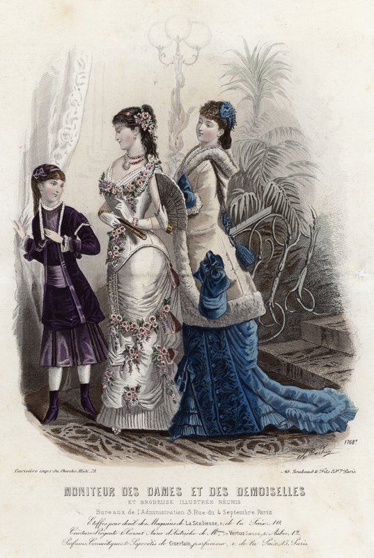 French fashion plate, late 19th century by French School