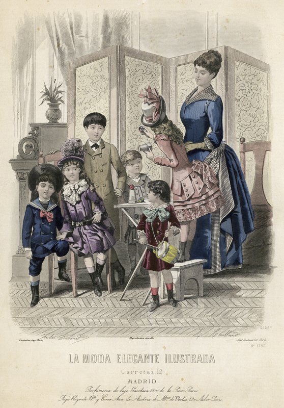 French fashion plate, late 19th century by French School