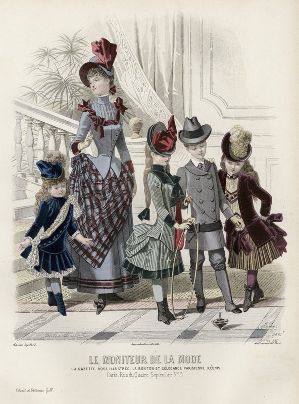 French fashion plate, late 19th century by French School