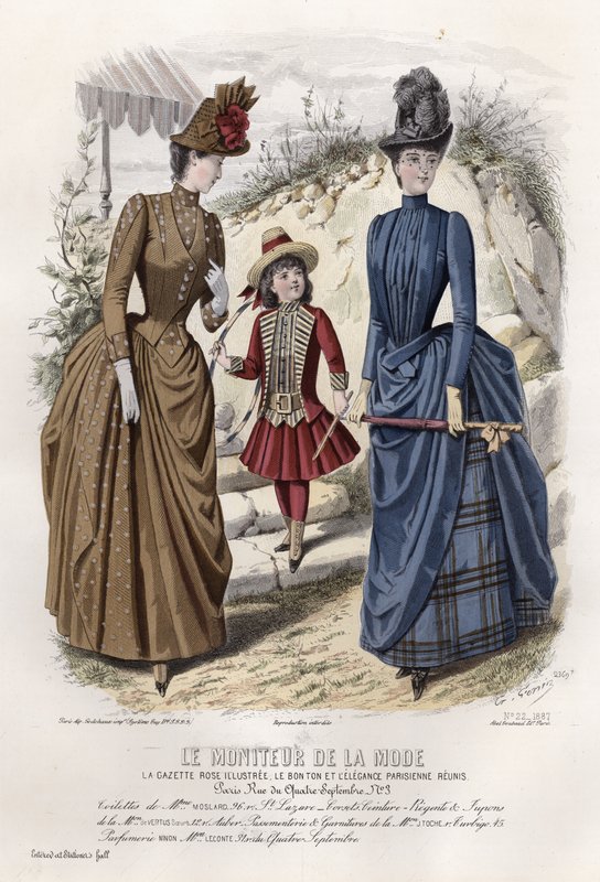French fashion plate, late 19th century by French School