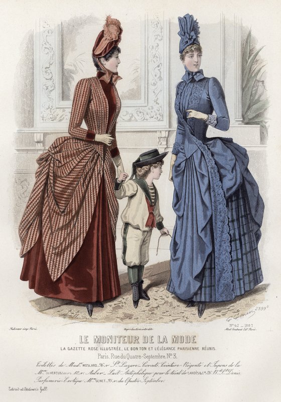French fashion plate, late 19th century by French School