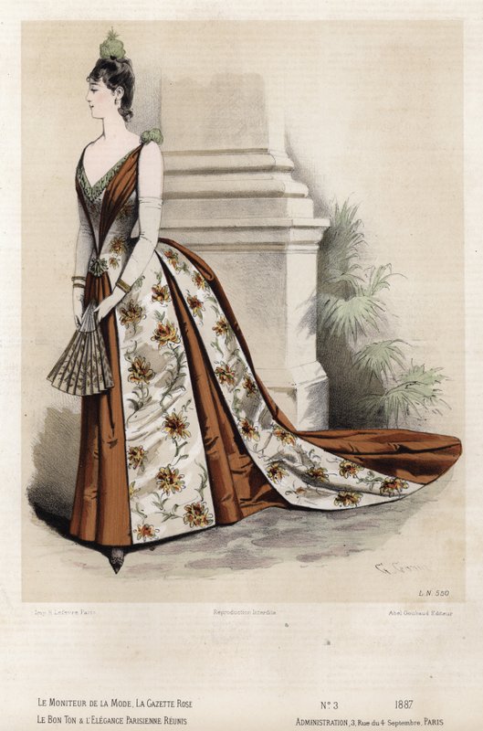 French fashion plate, late 19th century by French School