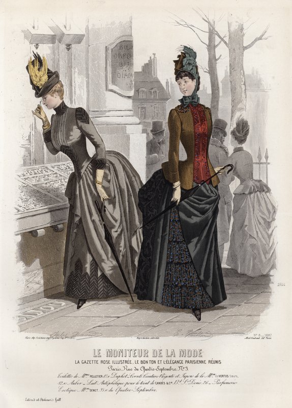 French fashion plate, late 19th century by French School