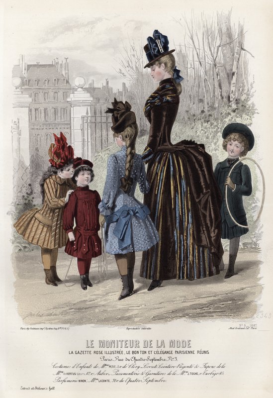 French fashion plate, late 19th century by French School