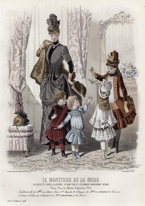 French fashion plate, late 19th century by French School