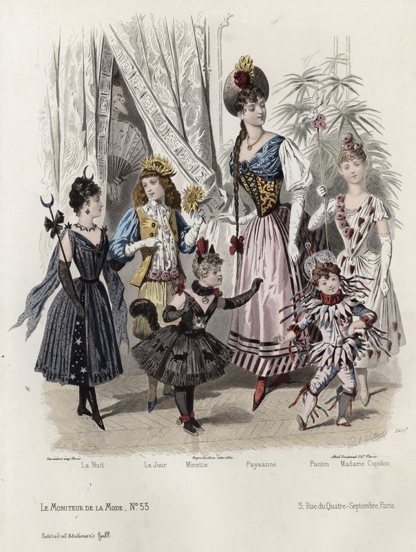 French fashion plate, late 19th century by French School