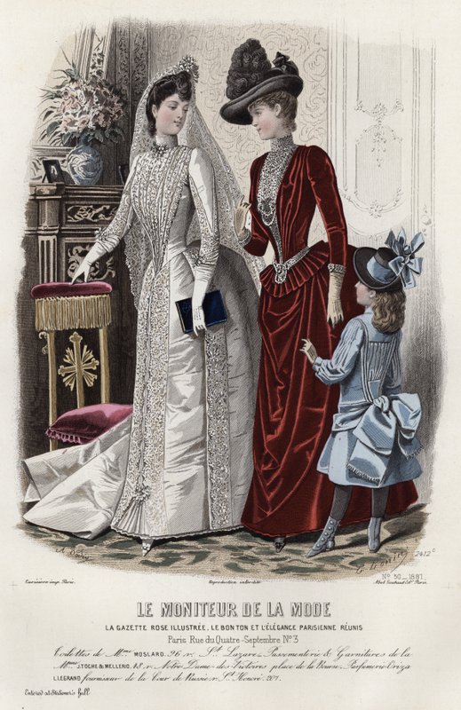 French fashion plate, late 19th century by French School