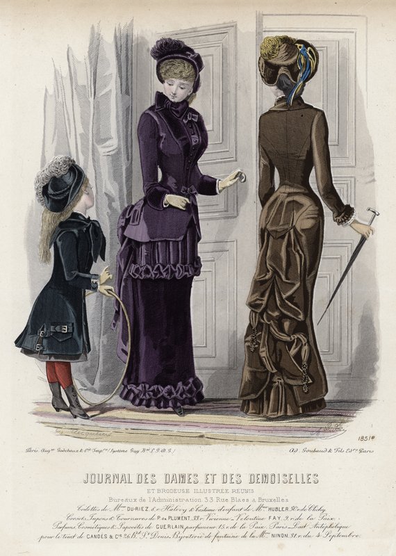 French fashion plate, late 19th century by French School