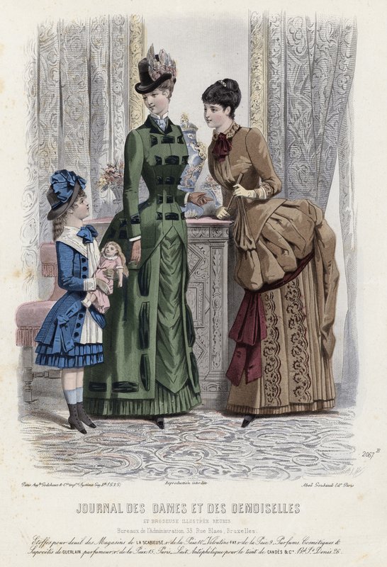 French fashion plate, late 19th century by French School