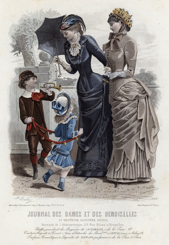 French fashion plate, late 19th century by French School