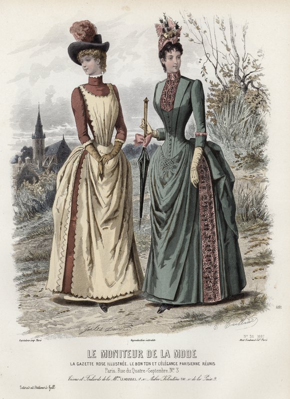 French fashion plate, late 19th century by French School
