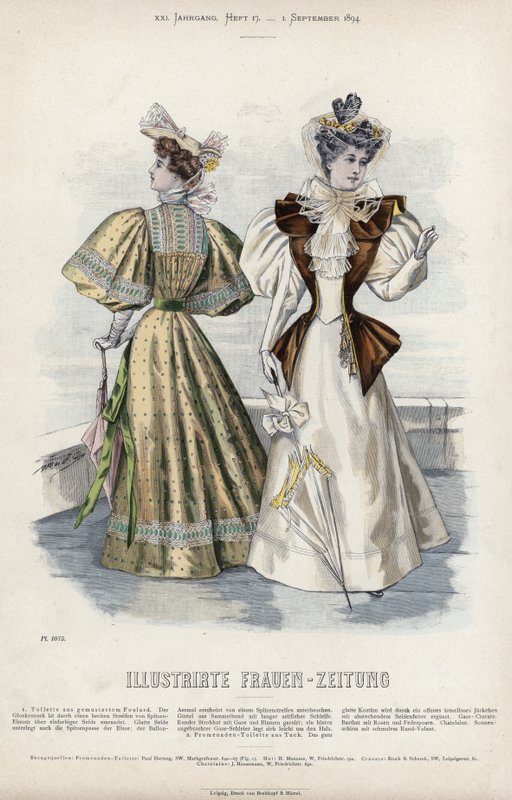 French fashion plate, late 19th century by French School