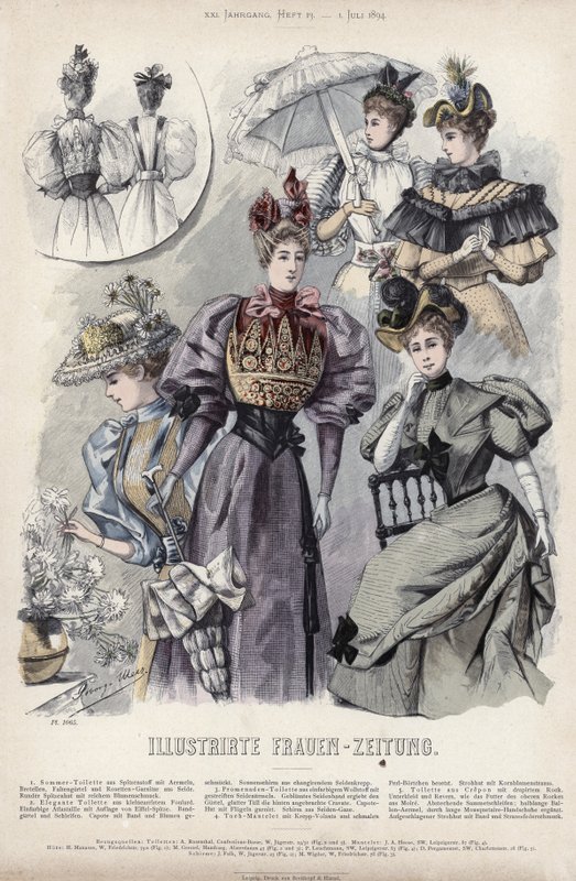 French fashion plate, late 19th century by French School