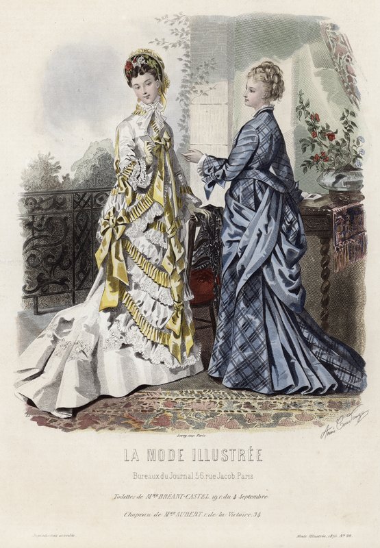 French fashion plate, late 19th century by French School