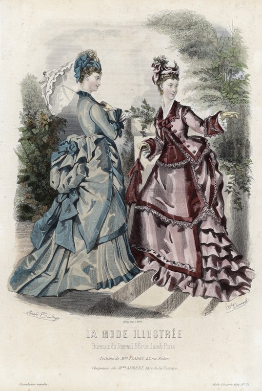 French fashion plate, late 19th century by French School