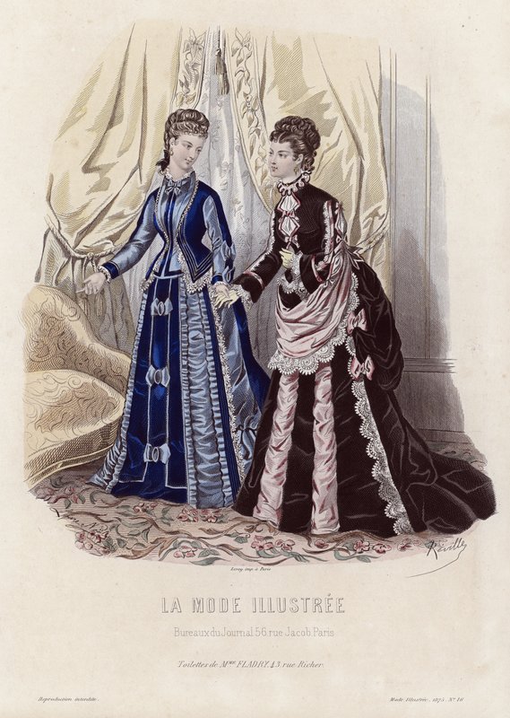 French fashion plate, late 19th century by French School
