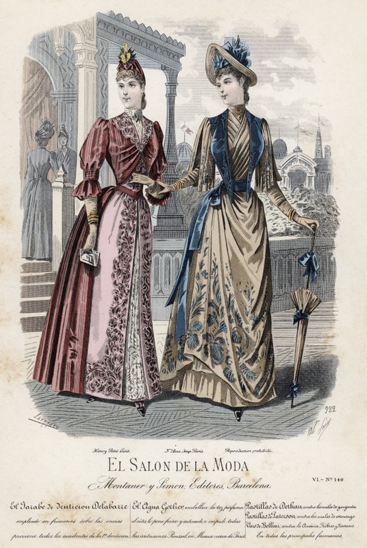 French fashion plate, late 19th century by French School