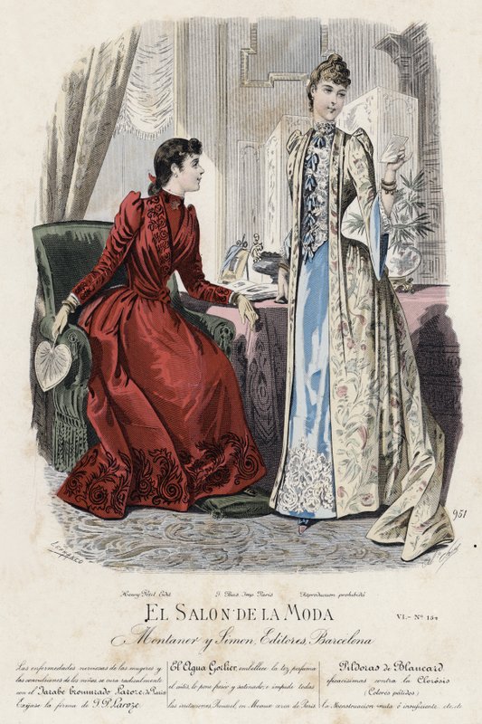French fashion plate, late 19th century by French School