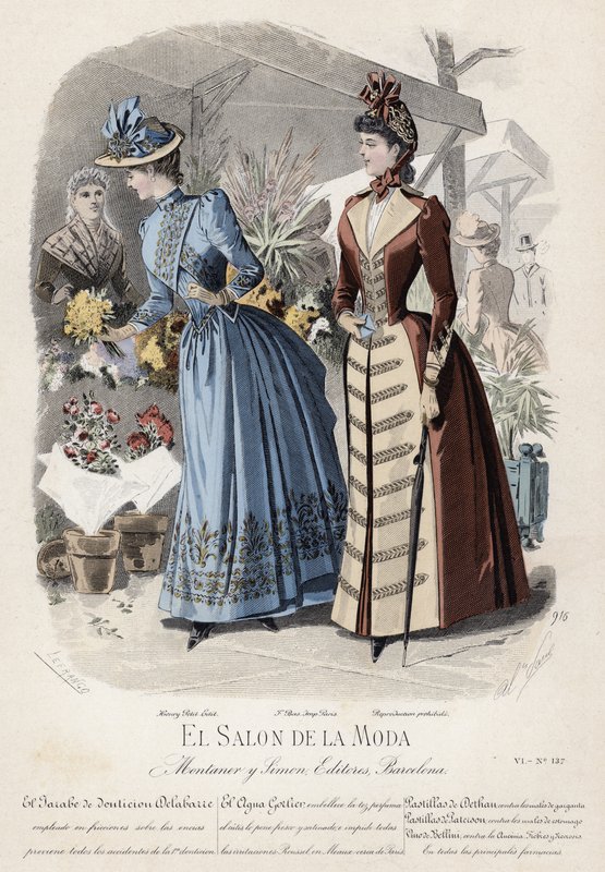 French fashion plate, late 19th century by French School