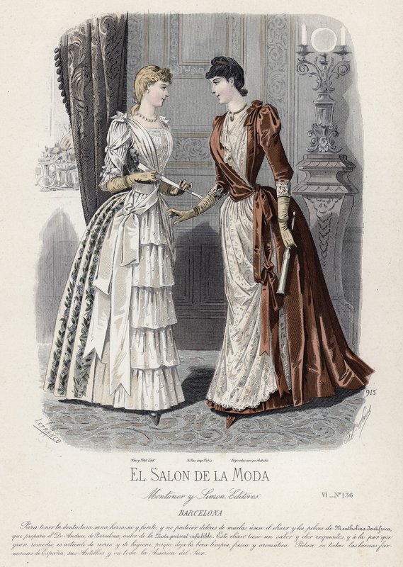 French fashion plate, late 19th century by French School