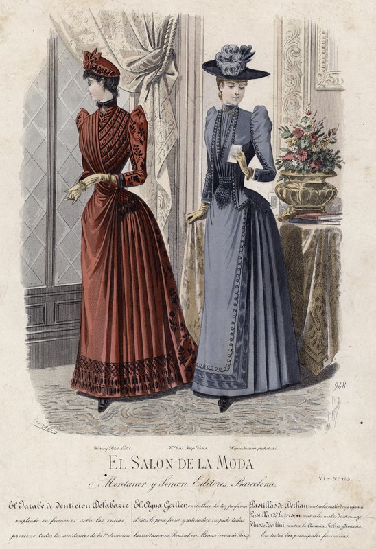 French fashion plate, late 19th century by French School
