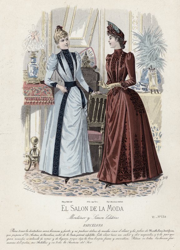 French fashion plate, late 19th century by French School