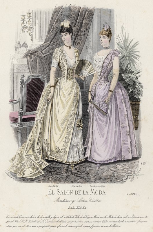 French fashion plate, late 19th century by French School