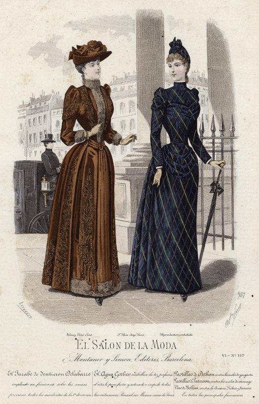 French fashion plate, late 19th century by French School