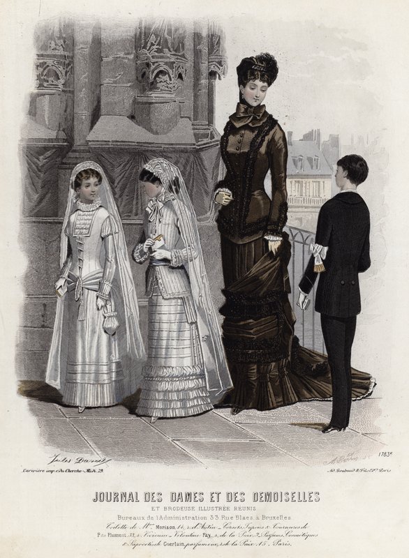 French fashion plate, late 19th century by French School